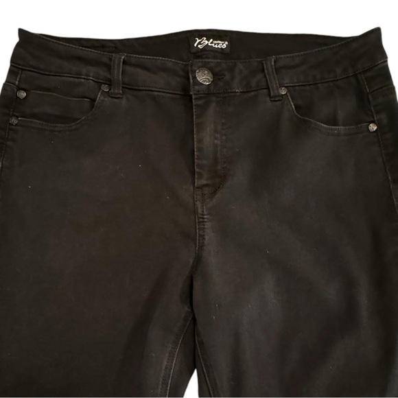 Celebrity Blues Sz 12 Black Stretch Rayon-Polyester-Spandex High Waist Slim Pant - Picture 3 of 6